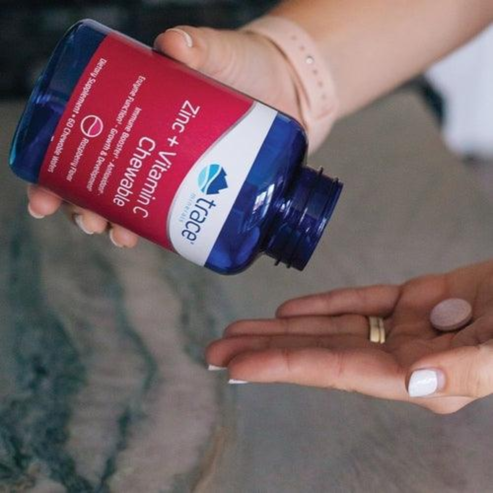 Zinc + Vitamin C Chewables-Raspberry